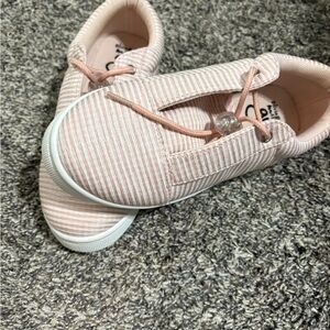 Olivia Miller Pink Striped Kids Sneakers